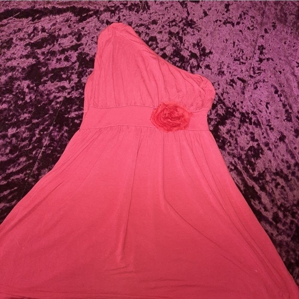 Alta red super soft stretchy dress flowy sz medium